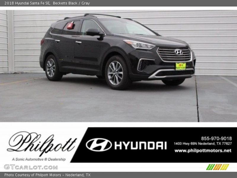 Becketts Black / Gray 2018 Hyundai Santa Fe SE