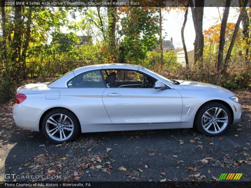 Glacier Silver Metallic / Black 2018 BMW 4 Series 430i xDrive Convertible
