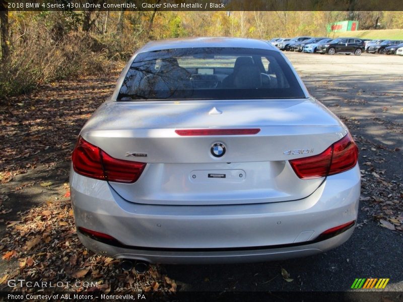 Glacier Silver Metallic / Black 2018 BMW 4 Series 430i xDrive Convertible