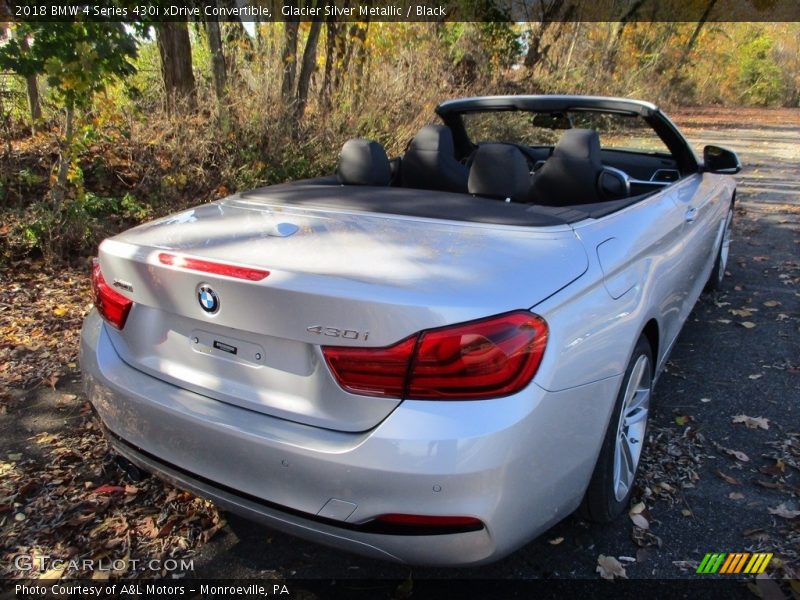 Glacier Silver Metallic / Black 2018 BMW 4 Series 430i xDrive Convertible