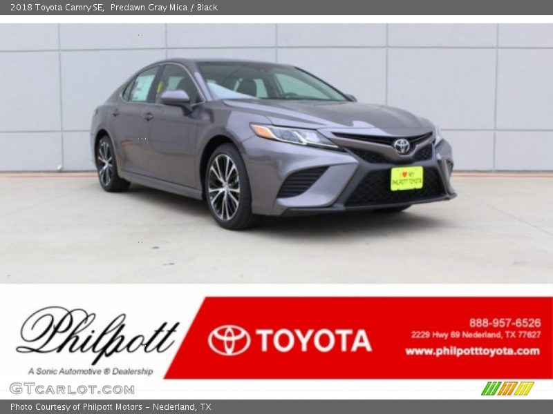 Predawn Gray Mica / Black 2018 Toyota Camry SE