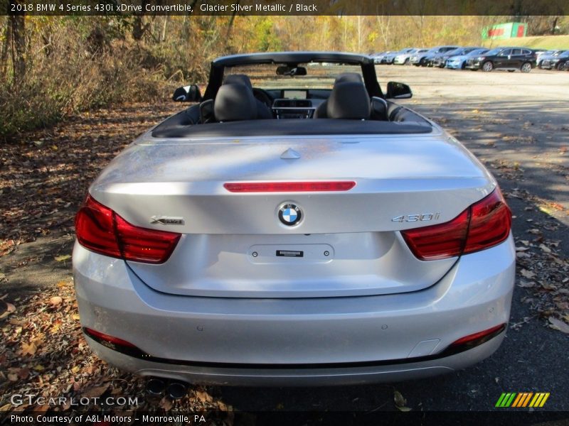 Glacier Silver Metallic / Black 2018 BMW 4 Series 430i xDrive Convertible