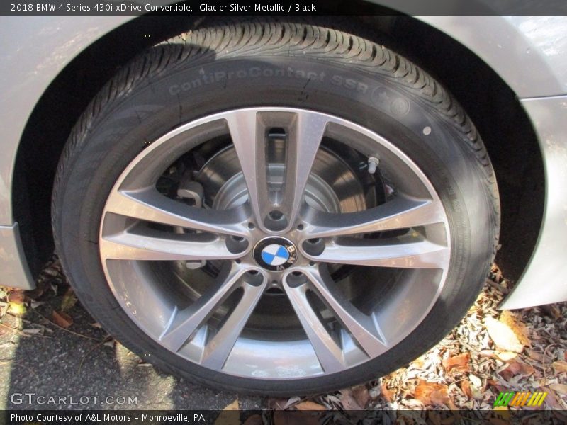 Glacier Silver Metallic / Black 2018 BMW 4 Series 430i xDrive Convertible