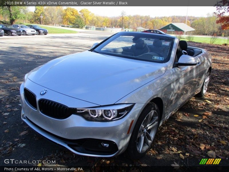 Glacier Silver Metallic / Black 2018 BMW 4 Series 430i xDrive Convertible