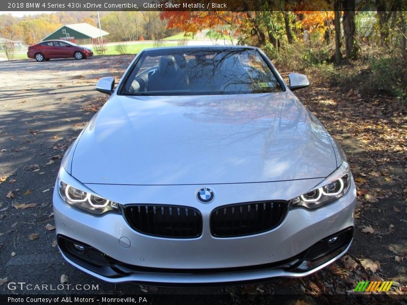 Glacier Silver Metallic / Black 2018 BMW 4 Series 430i xDrive Convertible