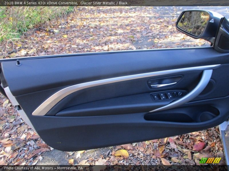 Glacier Silver Metallic / Black 2018 BMW 4 Series 430i xDrive Convertible