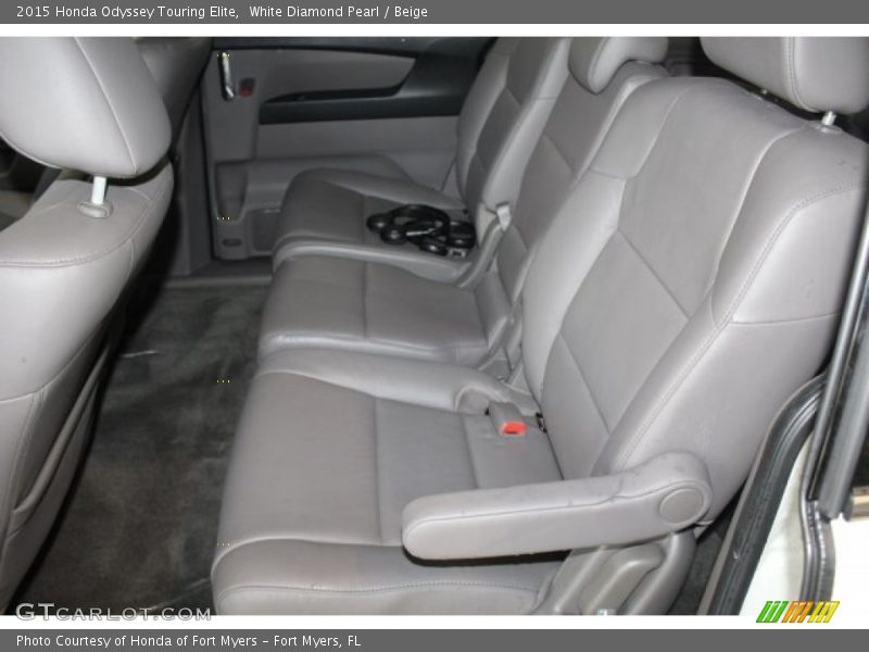 White Diamond Pearl / Beige 2015 Honda Odyssey Touring Elite