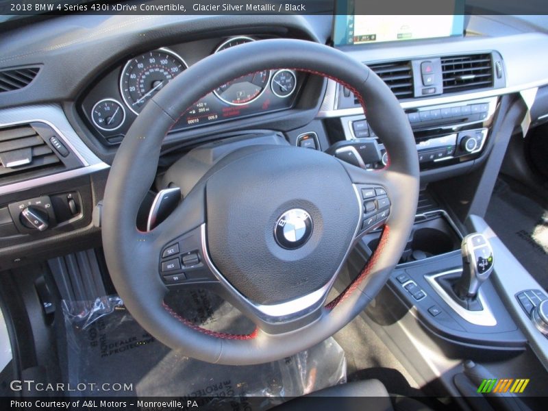 Glacier Silver Metallic / Black 2018 BMW 4 Series 430i xDrive Convertible