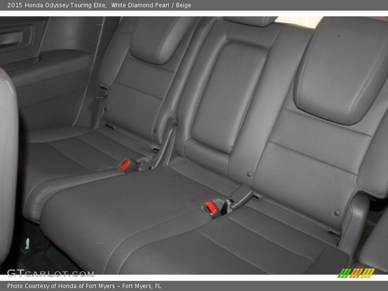 White Diamond Pearl / Beige 2015 Honda Odyssey Touring Elite