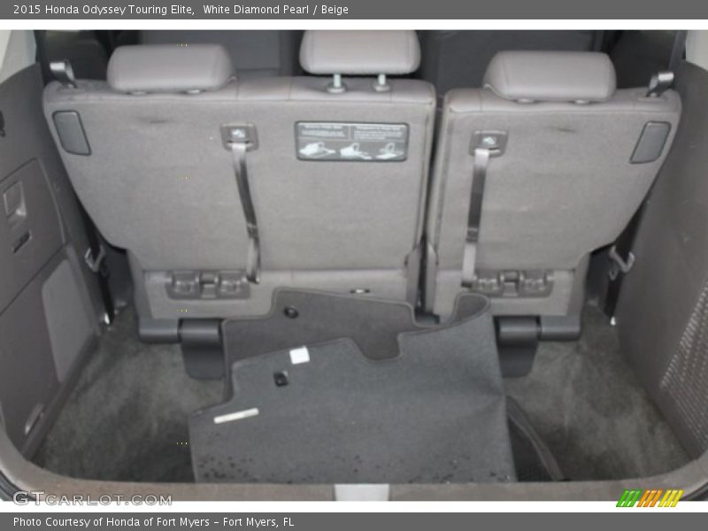 White Diamond Pearl / Beige 2015 Honda Odyssey Touring Elite