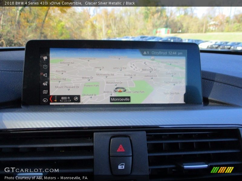Glacier Silver Metallic / Black 2018 BMW 4 Series 430i xDrive Convertible