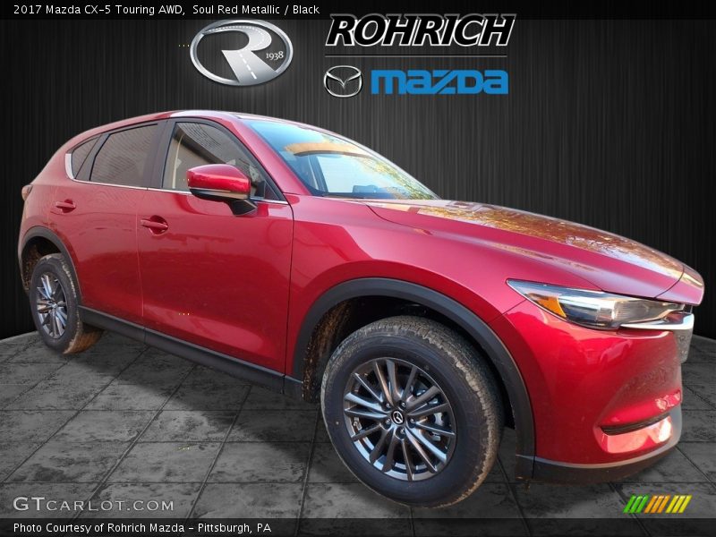 Soul Red Metallic / Black 2017 Mazda CX-5 Touring AWD