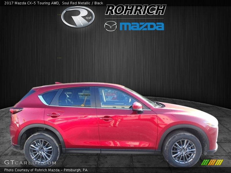 Soul Red Metallic / Black 2017 Mazda CX-5 Touring AWD
