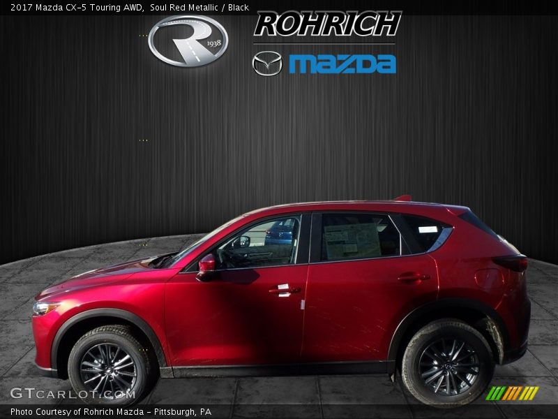 Soul Red Metallic / Black 2017 Mazda CX-5 Touring AWD