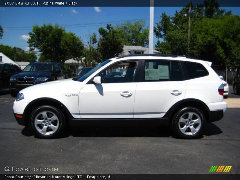 Alpine White / Black 2007 BMW X3 3.0si