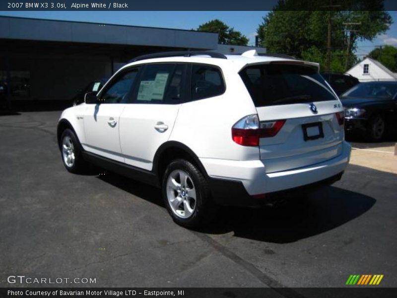 Alpine White / Black 2007 BMW X3 3.0si