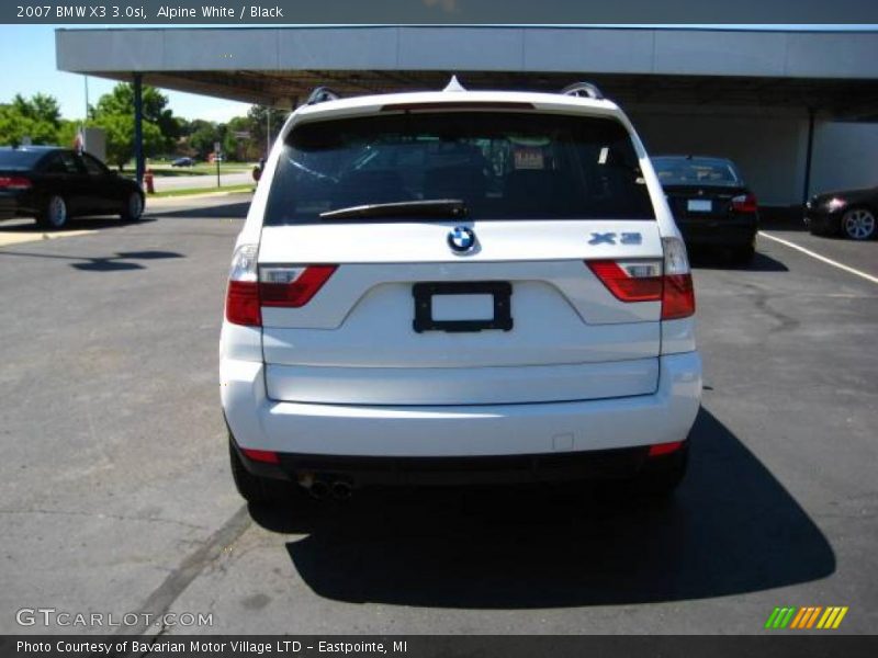 Alpine White / Black 2007 BMW X3 3.0si