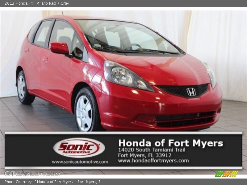 Milano Red / Gray 2013 Honda Fit