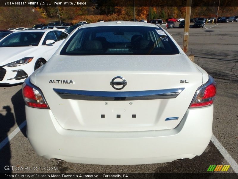 Pearl White / Beige 2014 Nissan Altima 2.5 SL