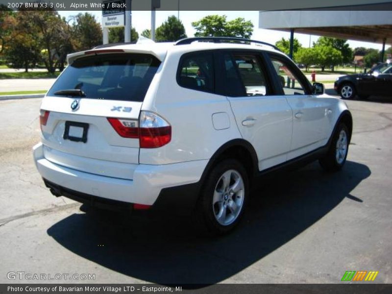 Alpine White / Black 2007 BMW X3 3.0si