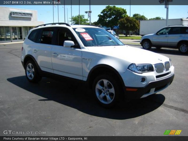 Alpine White / Black 2007 BMW X3 3.0si
