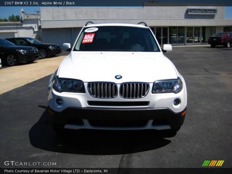Alpine White / Black 2007 BMW X3 3.0si