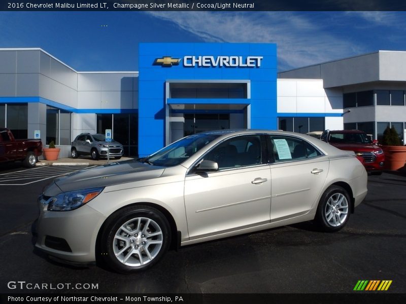 Champagne Silver Metallic / Cocoa/Light Neutral 2016 Chevrolet Malibu Limited LT