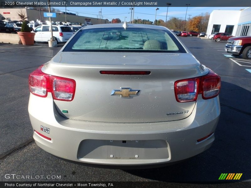 Champagne Silver Metallic / Cocoa/Light Neutral 2016 Chevrolet Malibu Limited LT