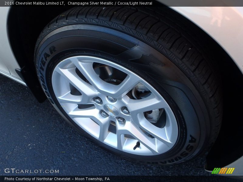 Champagne Silver Metallic / Cocoa/Light Neutral 2016 Chevrolet Malibu Limited LT