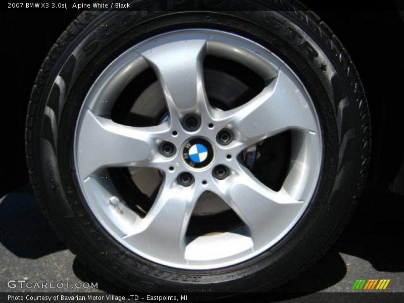 Alpine White / Black 2007 BMW X3 3.0si
