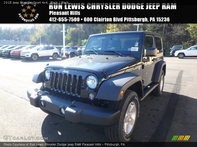 Black / Black 2018 Jeep Wrangler Sport 4x4