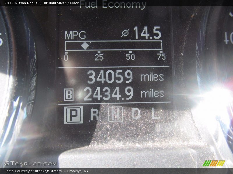 Brilliant Silver / Black 2013 Nissan Rogue S