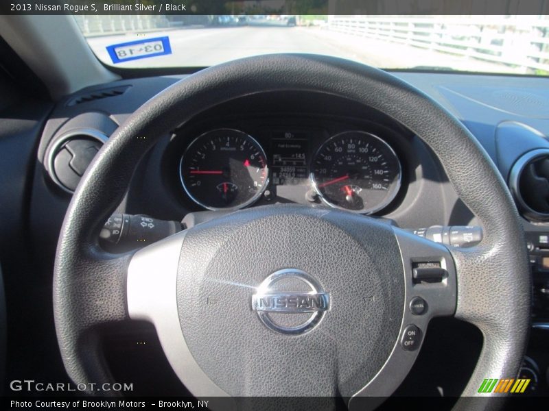 Brilliant Silver / Black 2013 Nissan Rogue S