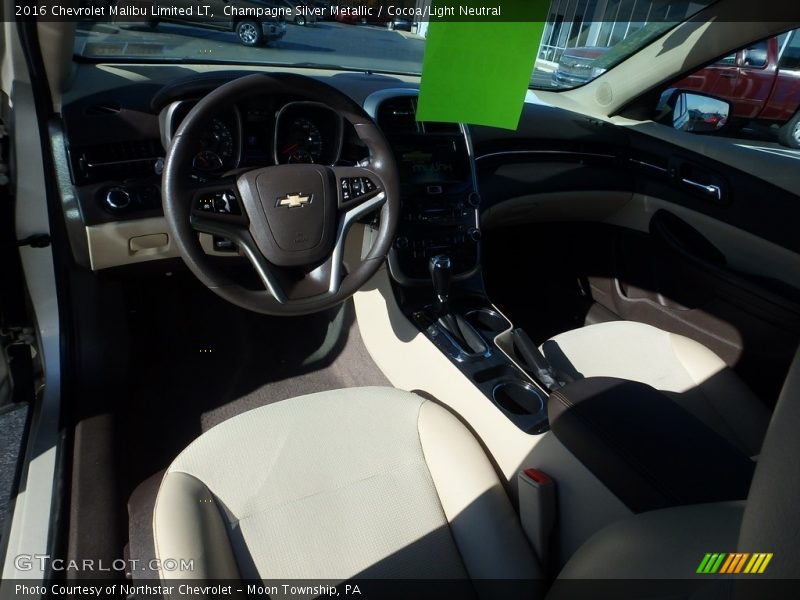 Champagne Silver Metallic / Cocoa/Light Neutral 2016 Chevrolet Malibu Limited LT