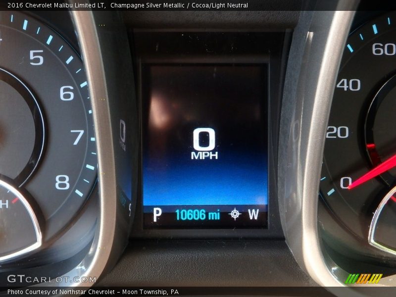 Champagne Silver Metallic / Cocoa/Light Neutral 2016 Chevrolet Malibu Limited LT