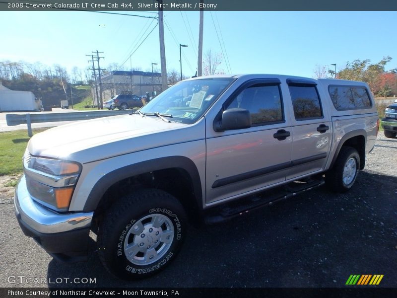 Silver Birch Metallic / Ebony 2008 Chevrolet Colorado LT Crew Cab 4x4