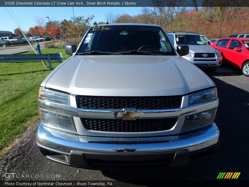 Silver Birch Metallic / Ebony 2008 Chevrolet Colorado LT Crew Cab 4x4