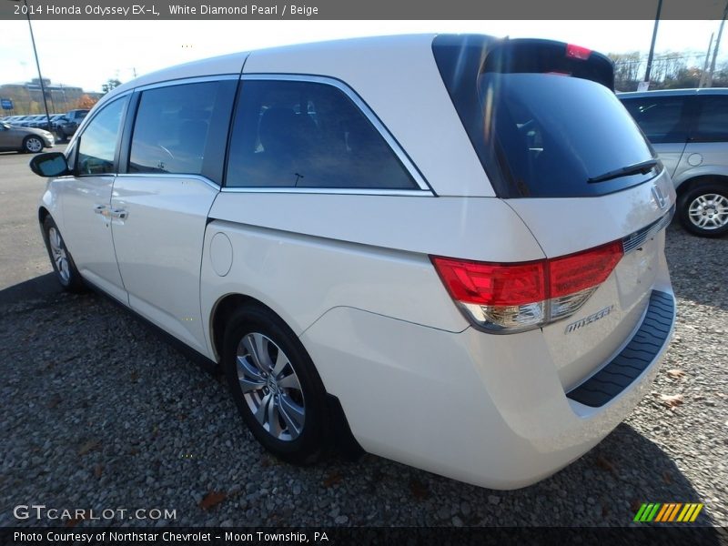 White Diamond Pearl / Beige 2014 Honda Odyssey EX-L