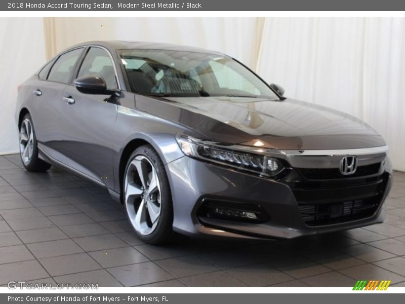 Modern Steel Metallic / Black 2018 Honda Accord Touring Sedan