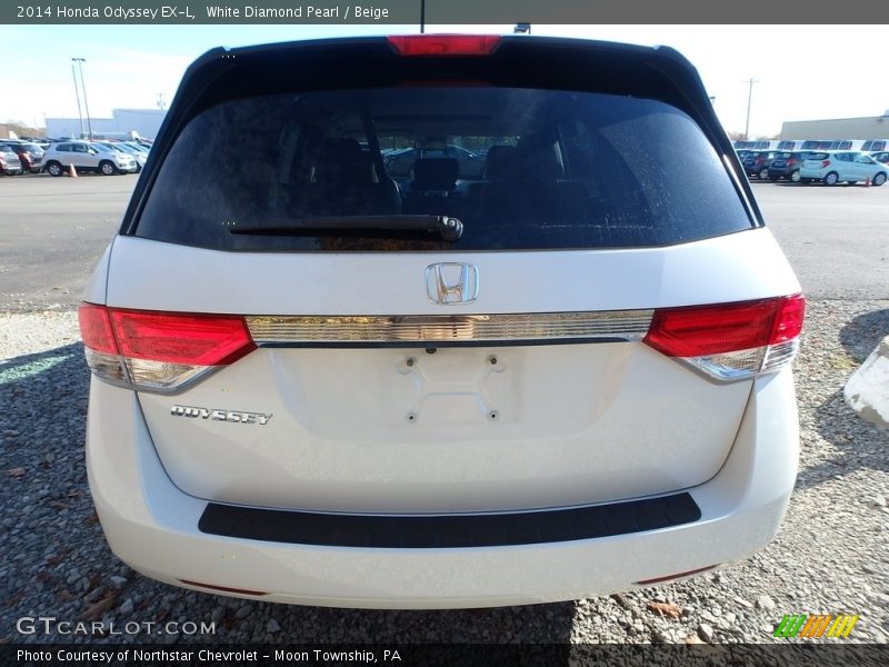 White Diamond Pearl / Beige 2014 Honda Odyssey EX-L