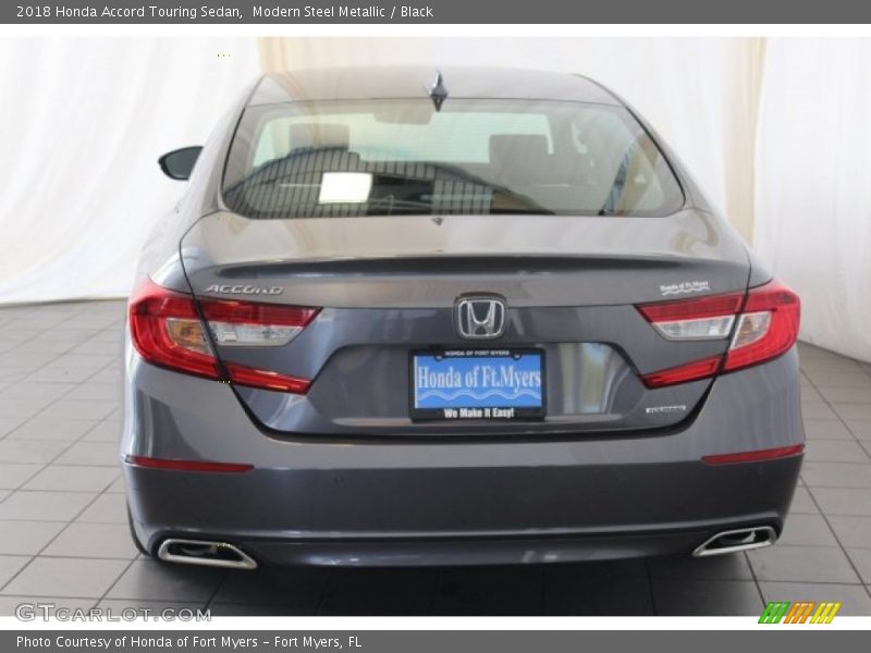 Modern Steel Metallic / Black 2018 Honda Accord Touring Sedan