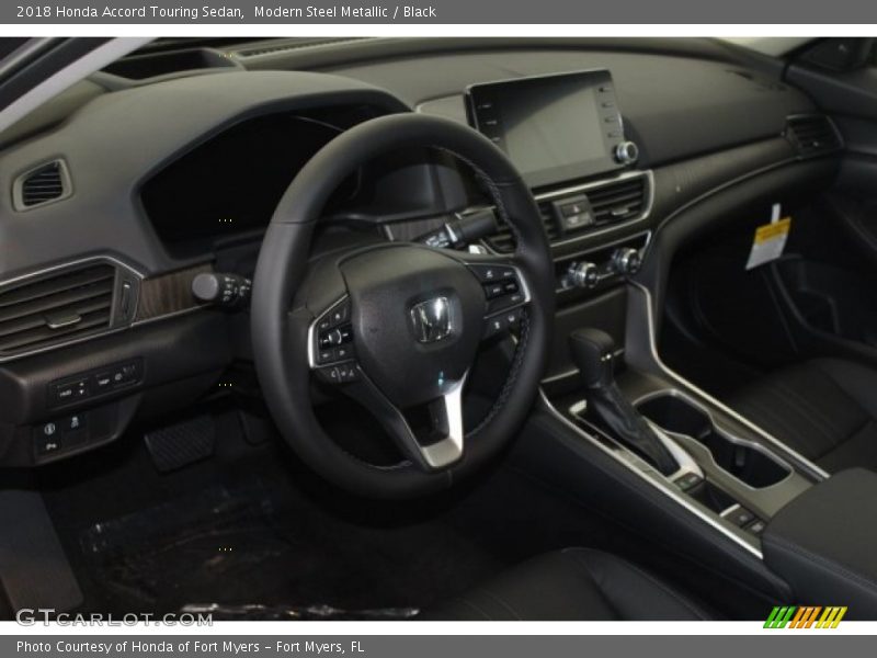 Modern Steel Metallic / Black 2018 Honda Accord Touring Sedan