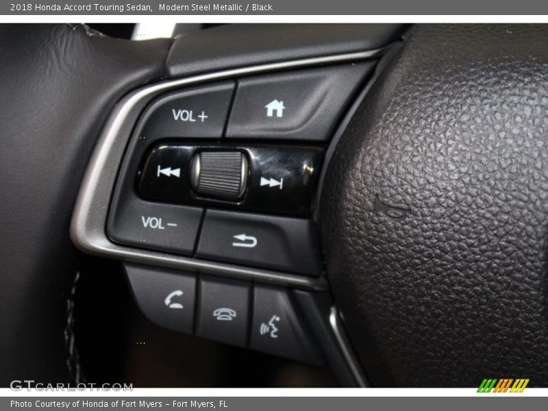 Modern Steel Metallic / Black 2018 Honda Accord Touring Sedan