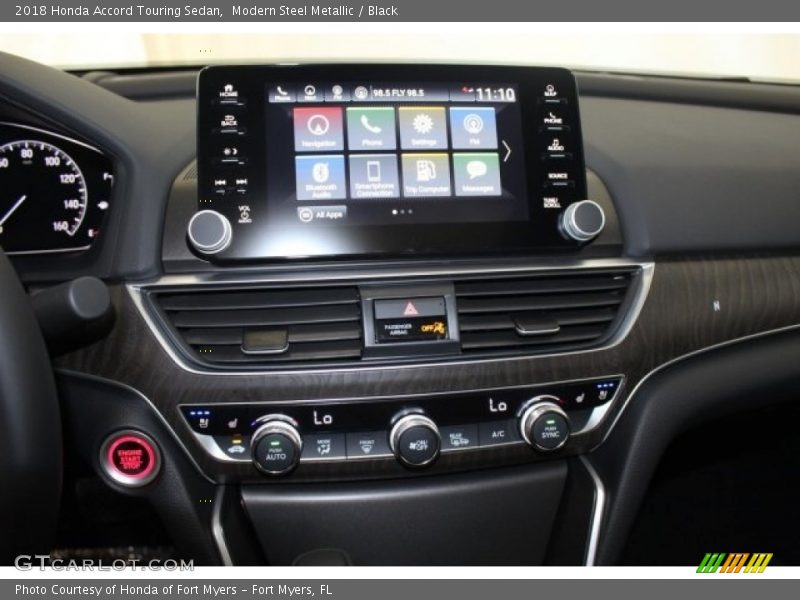 Modern Steel Metallic / Black 2018 Honda Accord Touring Sedan