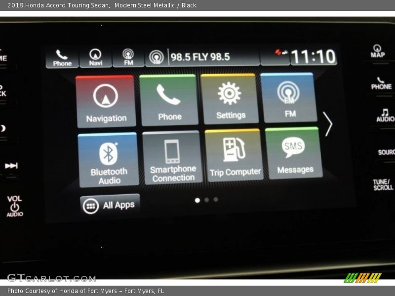 Modern Steel Metallic / Black 2018 Honda Accord Touring Sedan
