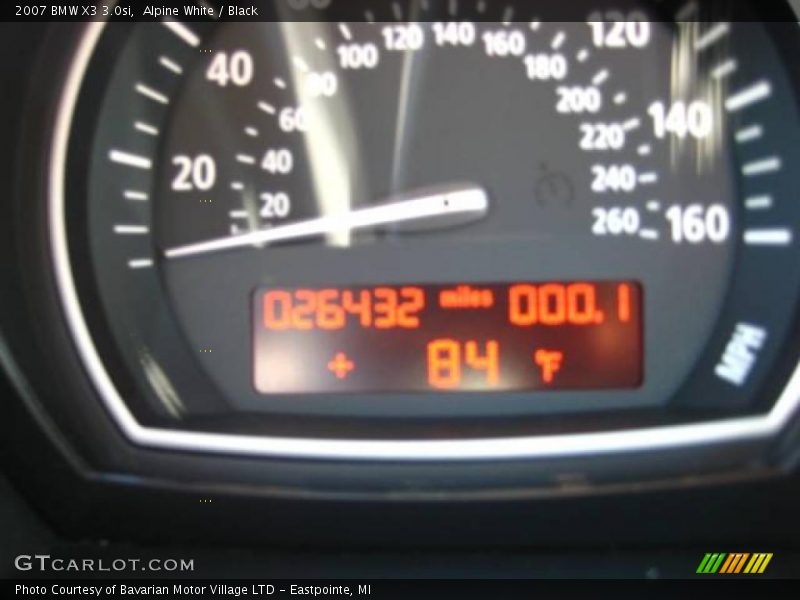 Alpine White / Black 2007 BMW X3 3.0si