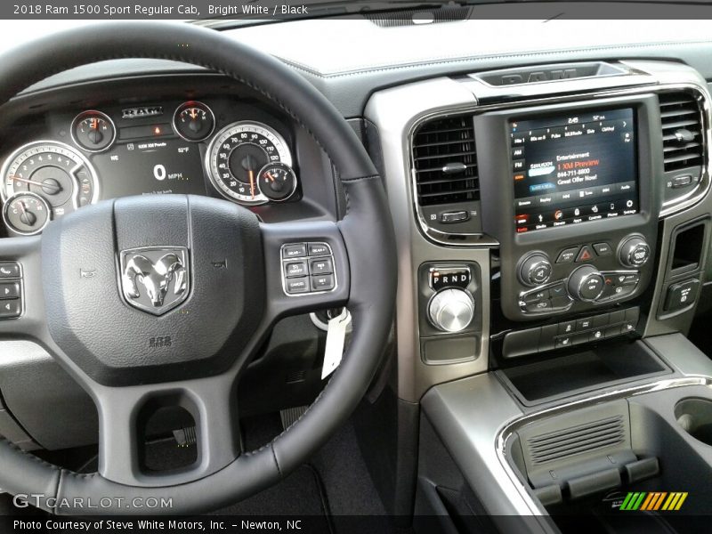 Bright White / Black 2018 Ram 1500 Sport Regular Cab