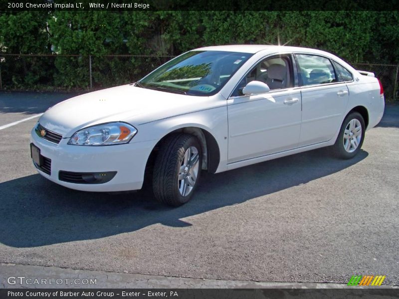 White / Neutral Beige 2008 Chevrolet Impala LT