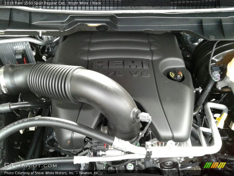 Bright White / Black 2018 Ram 1500 Sport Regular Cab