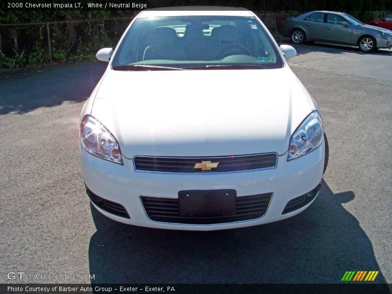White / Neutral Beige 2008 Chevrolet Impala LT
